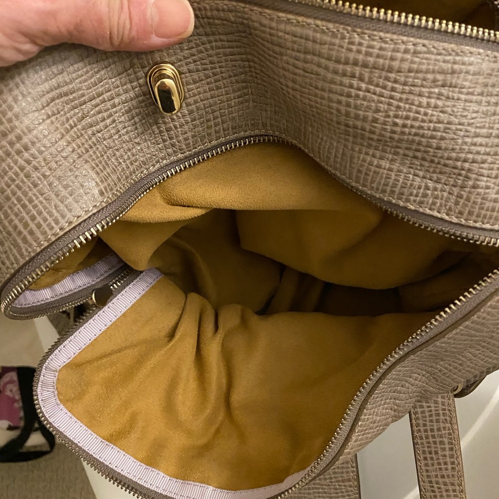 Authentic Jimmy Choo Python Taupe Textured Leathe… - image 8